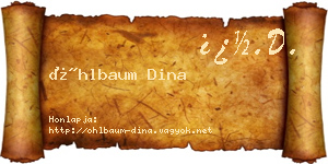 Öhlbaum Dina névjegykártya